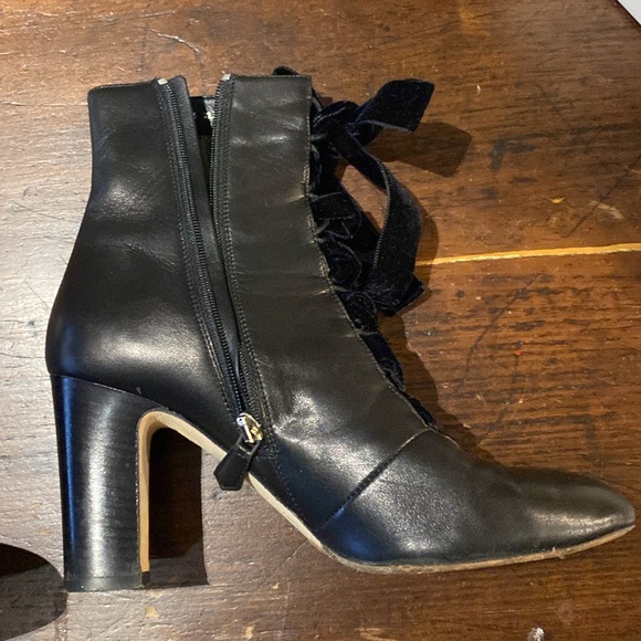LK Bennett Maxine Heeled Boots with Velvet Tie Ups - Picture 9 of 14